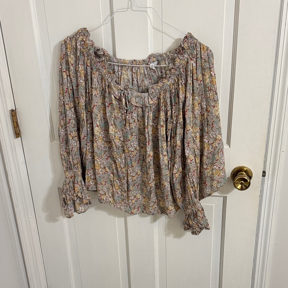 Elan Floral Off-Shoulder Blouse